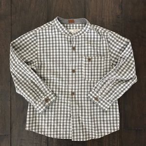 ZARA boy button up plaid shirt 2-3yrs